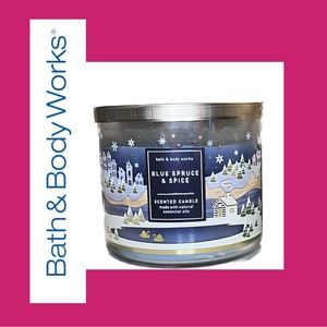 Bath & Body Works 3-wick candle Blue Spruce & Spice  | NWT